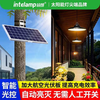 Solar Powered Outdoor Pendant Light with Remote Control, Waterproof LED Garden Yard Hanging Lamp, Ultra-Bright with 3-Color & Dimming