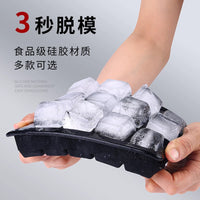Silicone Ice Cube Tray with Lid for Whiskey Cocktails - Sphere, Square & Diamond Molds