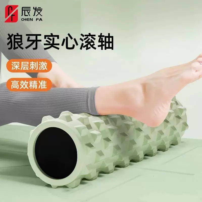 Solid Foam Roller with 3D Massage Points for Muscle Relaxation and Deep Tissue Massage