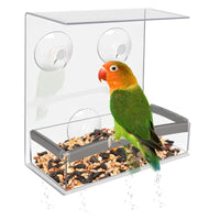 Acrylic Window Bird Feeder with Suction Cups