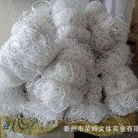 Football Goal Net, Polyethylene Football Net for Garden, Weatherproof 5-a-side Soccer , White Heavy Duty Replacement