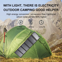 60W Portable Foldable Solar Panel Charger for Outdoor Camping and Mobile Power