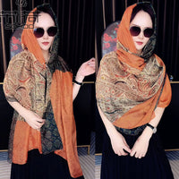 Double-Layer Hooded Scarf Shawl with Magnetic Closure for Women - Thin Sun Protection Head Wrap