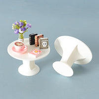 Dollhouse Miniature Coffee Table Set with Accessories