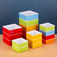 Melamine Stackable Square Serving Tray for Hot Pot Ingredients and Fruit