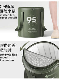 Portable Foldable Foot Spa Basin with Insulation for Soaking and Steaming