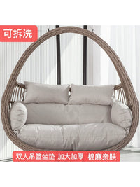 Waterproof Removable Double Swing Chair Cushion for Outdoor Hammock