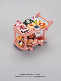 Miniature Supermarket Cart Play Food Set for Kids
