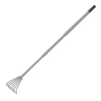 Stainless Steel Retractable Clamming Rake, Multi-functional Gardening Tool for Loosening Soil, Mushroom Picking, and Weeding