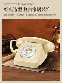 Vintage Rotary Telephone Model Ornament for Home Decor, Shop Display, Photography Prop