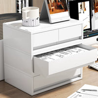 Desktop A4 File Drawer Storage Box with Wheels, Thickened Office Under-Desk Organizer
