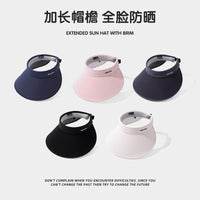 Women's Reversible Ice Silk Sun Hat with Wide Brim, UV Protection for Cycling & Outdoors