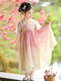 Girls' Hanfu Dress Chinese Style Ancient Costume Princess Dress