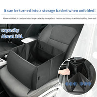 Car Backrest Storage Box Foldable High Rebound Lumbar Pillow Organizer