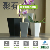Tall Minimalist Matte Plastic Planter Pot for Indoor Outdoor Plants