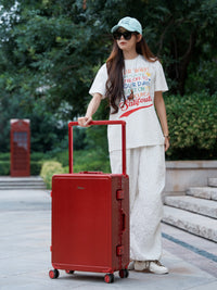 Multi-functional Hardside Luggage with Spinner Wheels, USB Port, Cup Holder, and Phone Stand