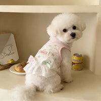 Breathable Pet Dress for Cats and Small Dogs, Summer Thin Pet Apparel
