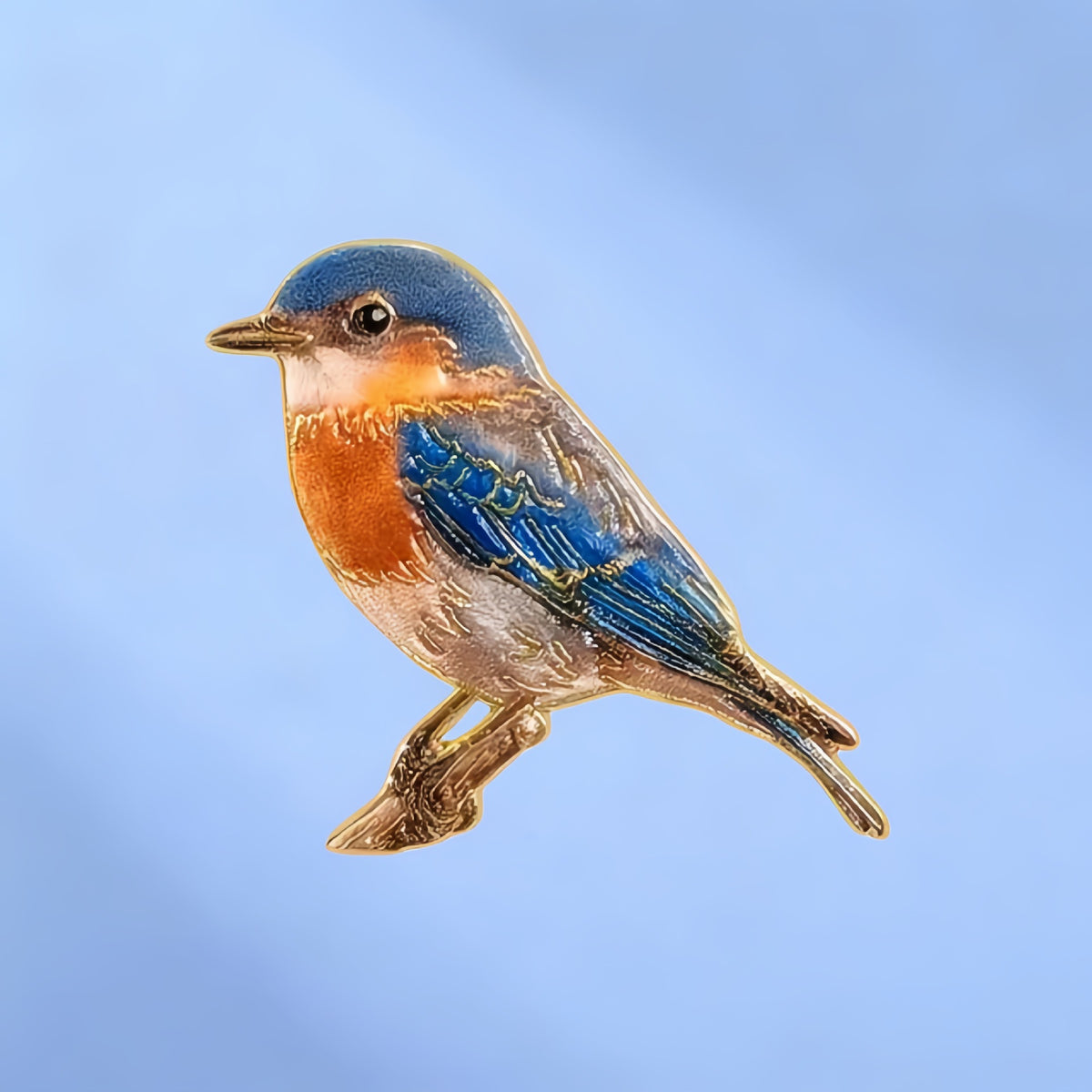 Vintage Robin Bird Brooch Pin for Backpacks and Pen Bags