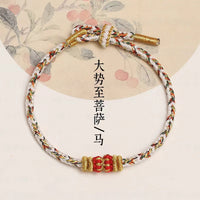 2025 Year of the Snake Red Rope Bracelet, Hand-Woven Zodiac Charm for Men and Women
