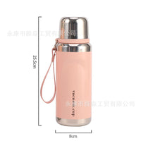 316 Stainless Steel Insulated Water Bottle with Carrying Strap, Large Capacity for Outdoor Sports and Travel