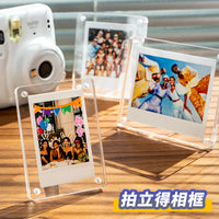 Magnetic Acrylic Photo Frame for Instax Mini and Small Cards, Desktop Display