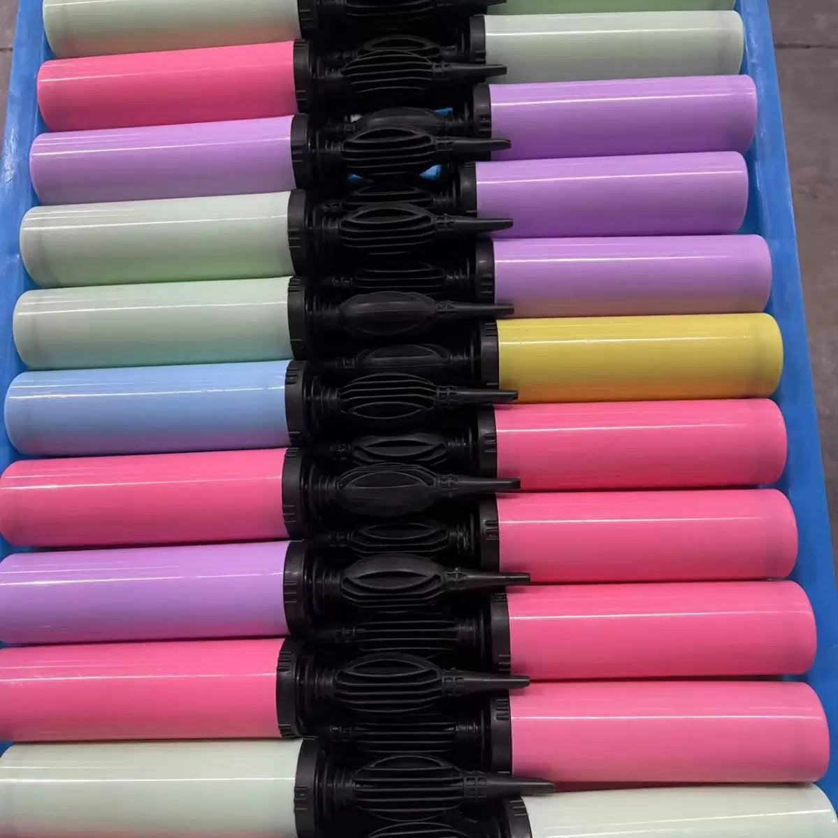 Macaron Hand Push Balloon Pump for Inflatables and Swim Rings, Portable Quick Inflator