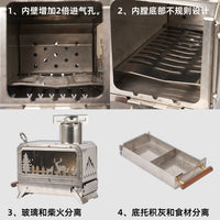 Portable Ultralight Folding Wood Burning Stove for Outdoor Camping and Backpacking