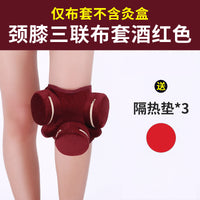 Moxibustion Pack for Neck and Knee, Portable Moxa Box with Smoke Filter, Shoulder and Neck Moxibustion Clothing