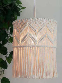 Bohemian Woven Pendant Light Shade for DIY Fixture Replacement, Decorative Lampshade for Living Room & Dining Room