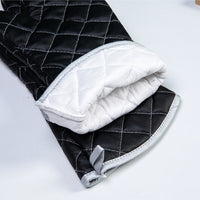 Extended Heat Resistant Leather Oven Mitt for Baking and Cooking