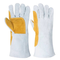 Long Leather Welding Gloves Heat Resistant Protective Work Gloves for Welders
