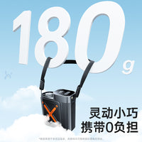 Portable USB Rechargeable Waist Clip Fan with 100-Speed Digital Display and LED Light for Outdoor Activities