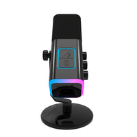 RGB USB Condenser Microphone for PC Gaming, Streaming, and Karaoke with Noise Reduction