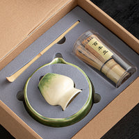 Japanese Matcha Tea Ceremony Set with Bowl, Whisk, and Stand