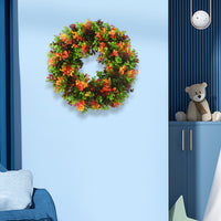 Colorful Eucalyptus Wreath for Front Door Decor, All Seasons Hanging Ornament