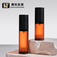 Vacuum Pump Bottle for Lotion and Spray, Refillable Travel Dispenser, Clear/Brown, 15ml, 30ml, 50ml