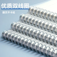 Thickened A4/B5 Student Notebooks Grid Lined Blank Pages Spiral Bound