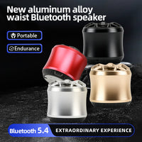 Portable Metal Bluetooth Speaker with Bass, Mini Outdoor/Home Use, TF Card & FM Radio Support