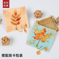 Vintage Metal Leaf Bookmark - Ginkgo Leaf Design for Students & Gifts