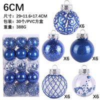 Christmas Ball Ornaments Set - 6cm PET Plastic Baubles for Holiday Tree Decoration