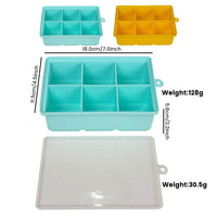 Silicone Ice Cube Tray with Lid, Food-Grade Whiskey Ice Maker, Large Square 69-Grid Ice Mold for Home Use
