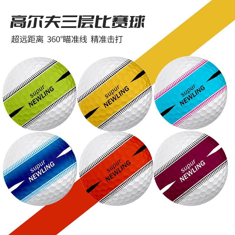 High-Performance 3-Piece Golf Balls with Alignment Line for Distance and Accuracy