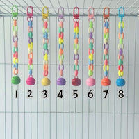 Acrylic Parrot Chew Toy with Bells for Bird Cages