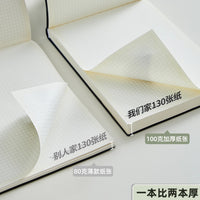 B5 Thickened Horizontal Flip Notebook for Students, Grid/Blank Pages, High Aesthetic Design
