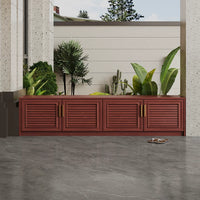 All-Aluminum Alloy Shoe Cabinet Bench Outdoor Waterproof Sunscreen Storage Cabinet for Entryway TV Cabinet Patio Balcony