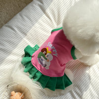 Pet Summer Thin Dog Dress Small Dog Cat Printed Cute Comfortable Spring/Summer Sling