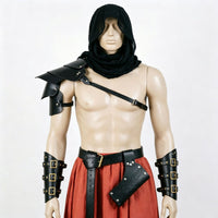 Medieval Viking Warrior Shoulder Armor Cosplay Costume Set for Halloween