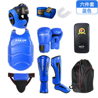 Boxing Protective Gear Set for Kids and Adults - Headgear, Groin Guard, Shin Guards, Chest Protector