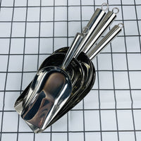 Stainless Steel Flat Bottom Scoop for Ice, Grains, Popcorn, Candy, Coffee Beans, Flour