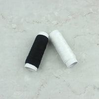 10-Pack Household Hand Sewing Thread Small Spools - White and Black 402 Polyester Sewing Thread for Hand Stitching